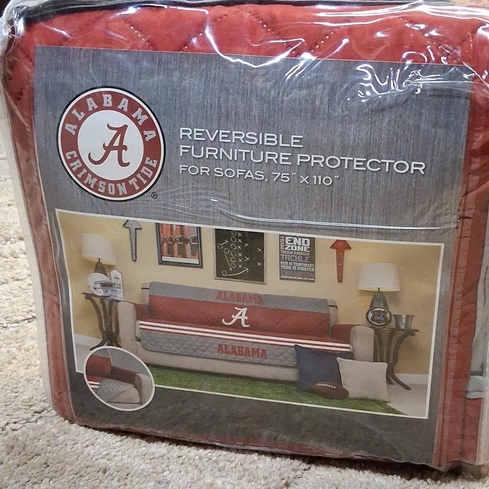 NWT Alabama Crimson Tide Sofa Cover 75x110